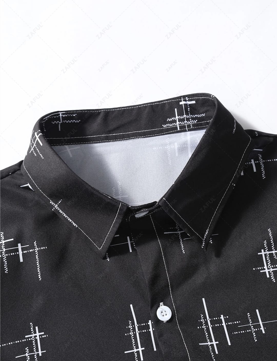 Men's regular fit printed casual shirt from Drpshippr, featuring a stylish pattern and comfortable fit in a men's collection.