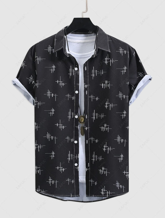 Men's regular fit printed casual shirt from Drpshippr, featuring a stylish design and comfortable fit in the men's collection.