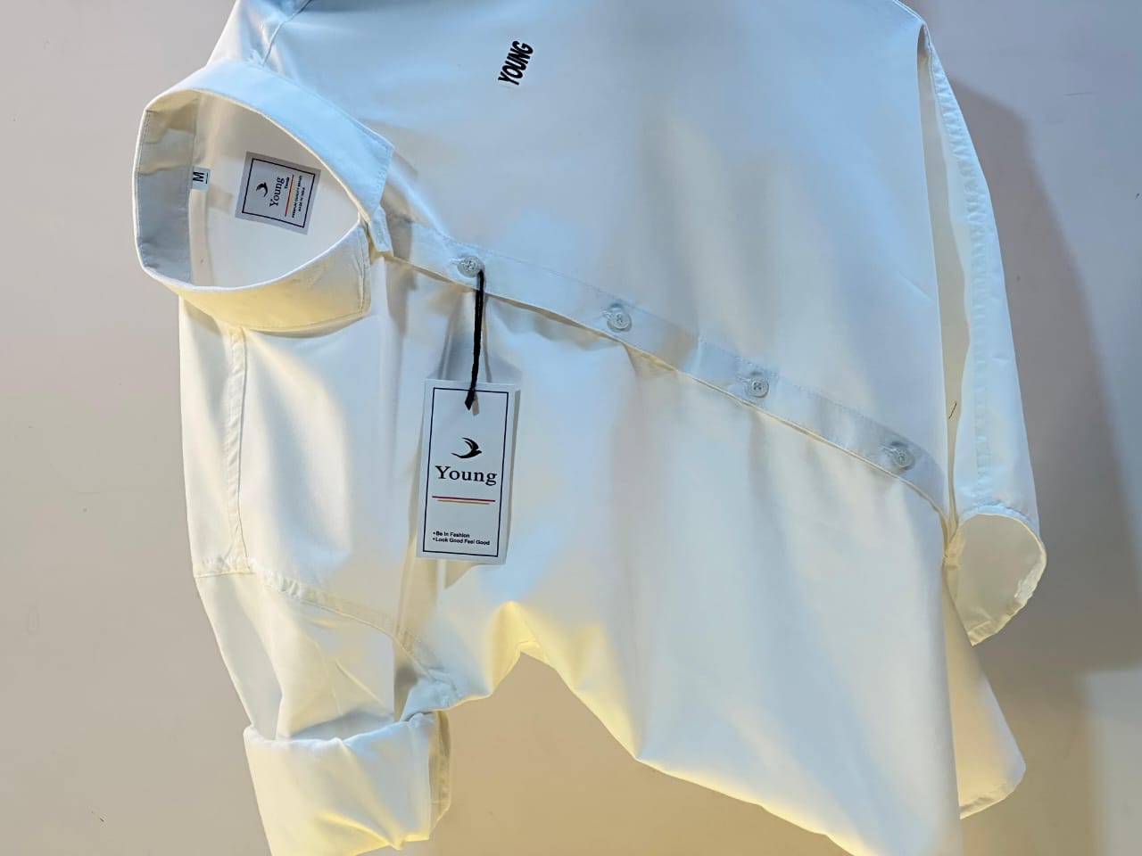 Men's regular fit casual shirt with wolf and tree print from Drpshippr's men's collection, featuring a stylish, comfortable design.