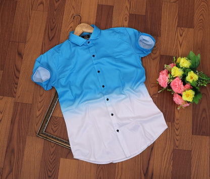 Men's casual shirt from Drpshippr, regular fit with self-designed pattern, shown in a relaxed fit with a collar and button front.