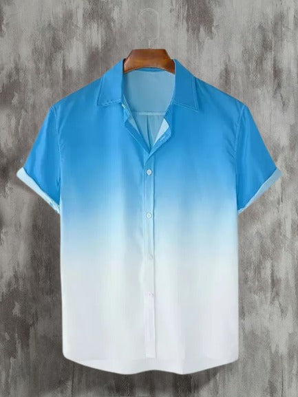Men's regular fit casual shirt with self-designed pattern from Drpshippr, featuring a stylish collar and button-down front.
