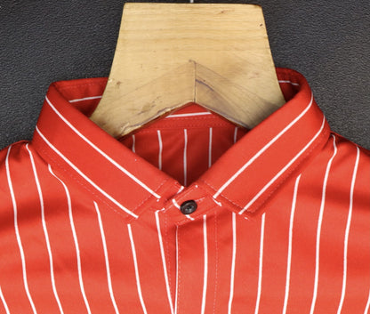 Men's regular fit striped casual shirt with button-down collar from Drpshippr, showcasing a stylish, comfortable design.