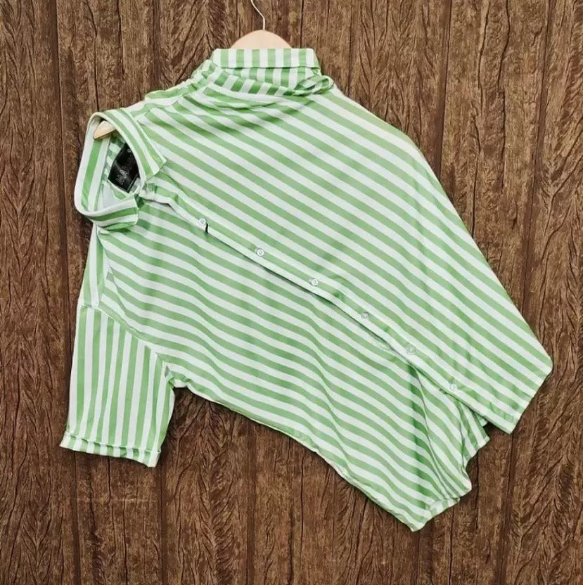 Men's regular fit striped casual shirt with button-down collar from Drpshippr's men's collection, featuring a classic style and design.