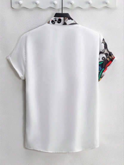 Men's regular fit and super slim fit printed casual shirt from Drpshippr, showcasing a stylish design and comfortable fit.
