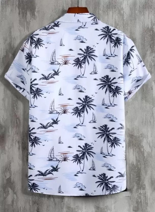 Men's casual shirt from Drpshippr with regular fit, super slim fit, printed design, ribbed collar, suitable for everyday wear.
