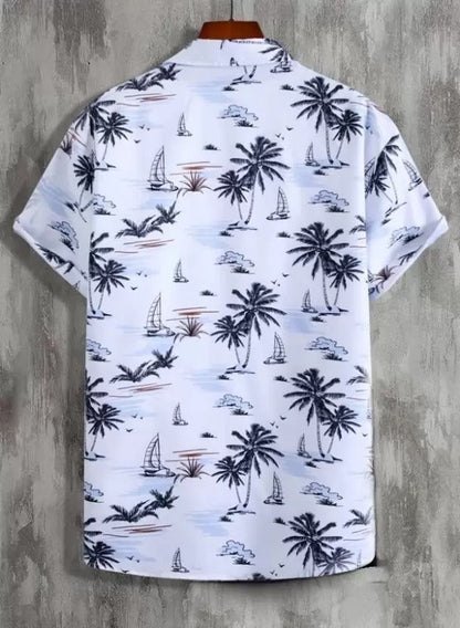 Men's casual shirt from Drpshippr with regular fit, super slim fit, printed design, ribbed collar, suitable for everyday wear.