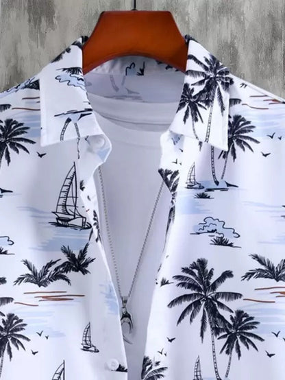 Men's casual shirt from Drpshippr with a regular fit, super slim fit, printed design, and ribbed collar in a stylish casual look.