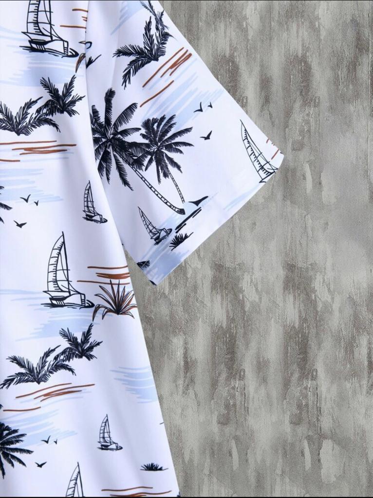 Men's casual shirt from Drpshippr with a super slim fit, printed design, ribbed collar, and regular fit for everyday wear.