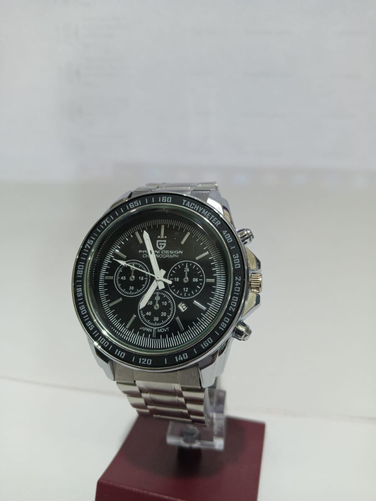 Men's silver stainless steel strap watch from Drpshippr Men's Collection, featuring a sleek, modern design and durable metal band.