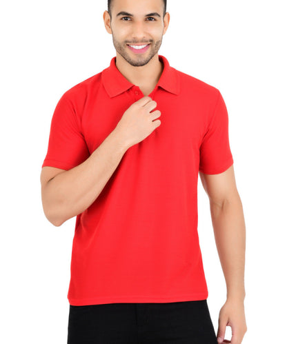 Men Solid Polo Neck Multicolor T-Shirt Pack of 4