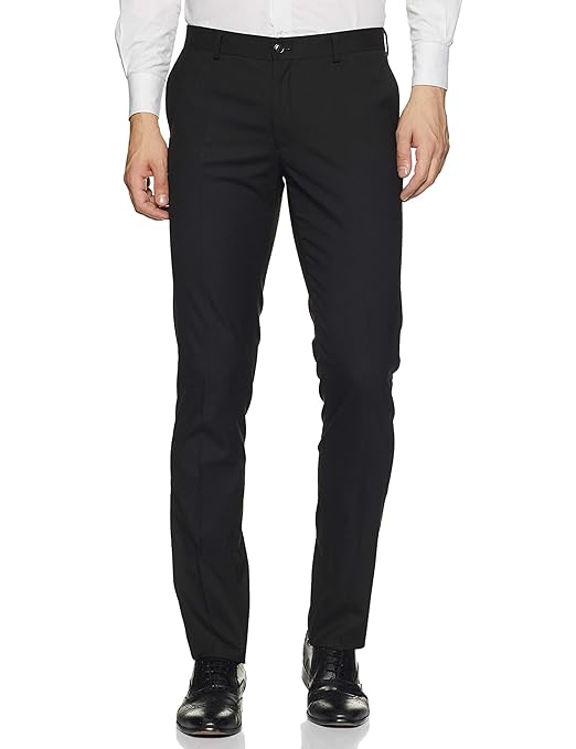 Men's Stretchable Formal Jade Black Pants
