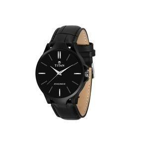 Men's analog leather watch from Drpshippr's Men's Collection showing a classic round dial with leather strap and silver case.