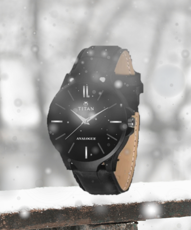 Men's analog leather watch from Drpshippr's men's collection with a classic round dial and brown leather strap.