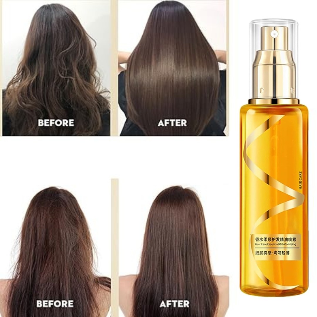 Men's and Women's Moisturizing Silky Hair Oil Perfume Hair Care Essential Oil Spray (Pack of 1)