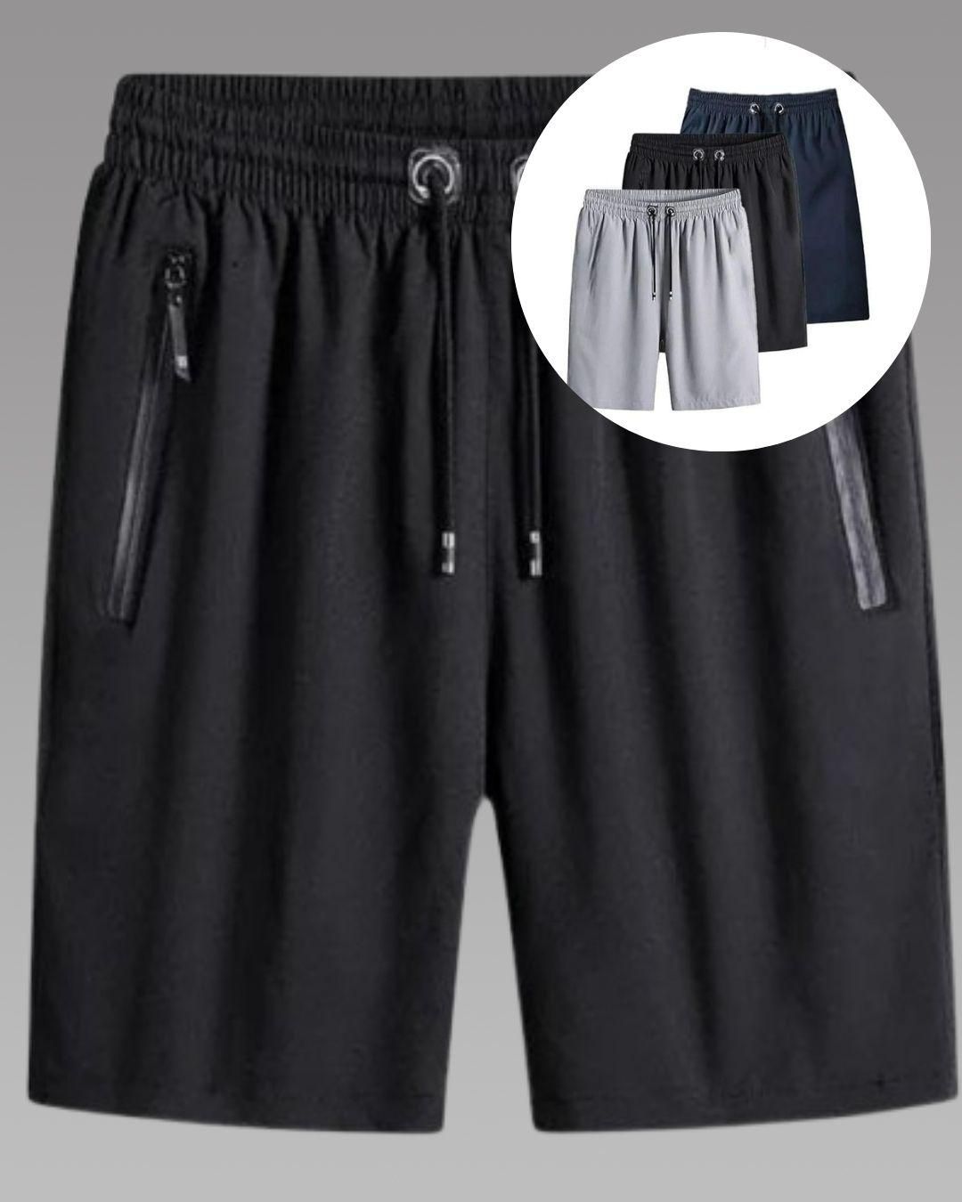 Set of three men's cotton polyester shorts by Dropdash, featuring casual fit and versatile style for everyday wear.