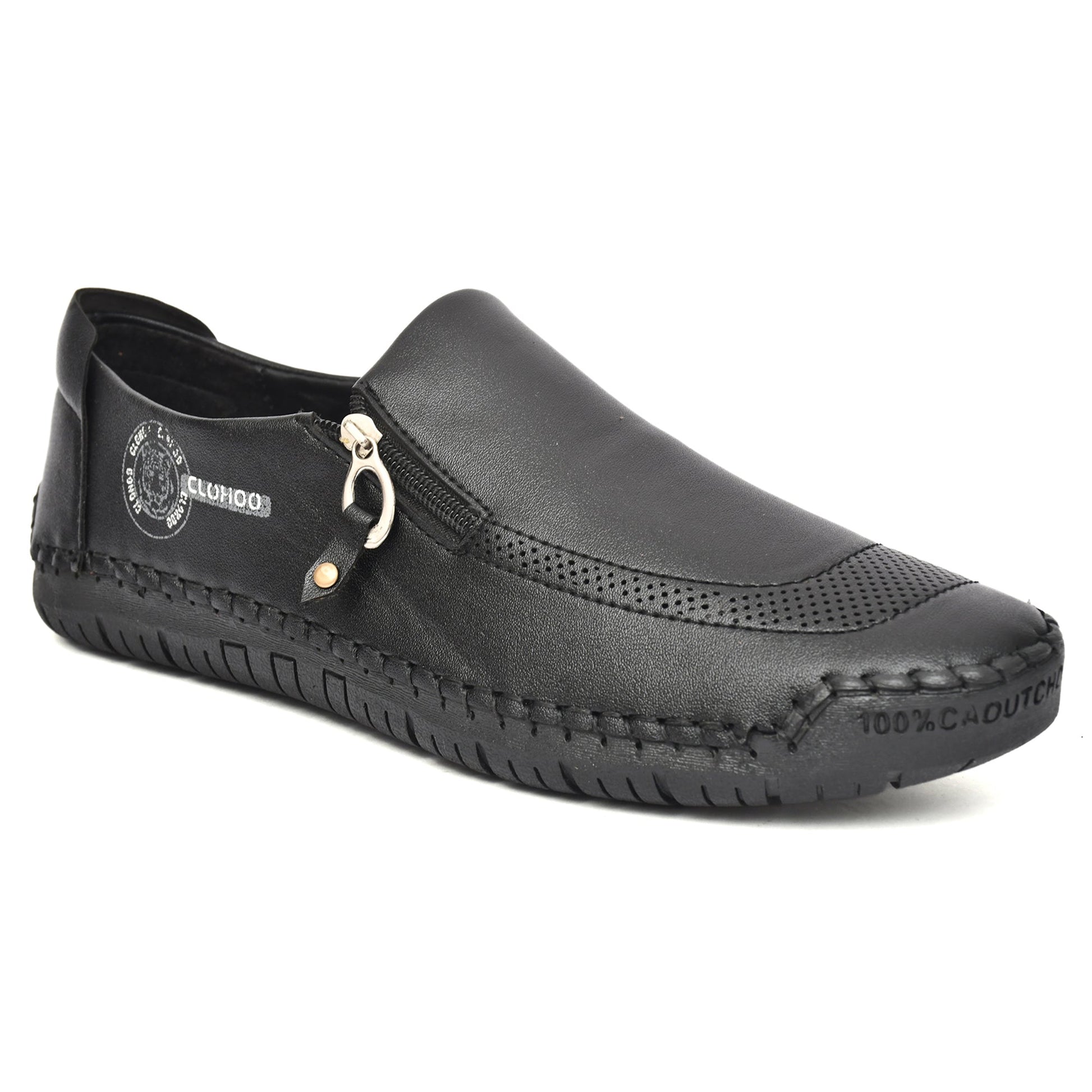 Men's loafers shoes from Drpshippr Men's Collection, featuring classic slip-on design in black leather.