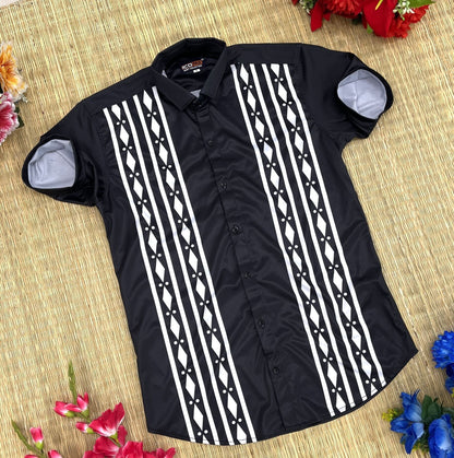 Men's printed half sleeve shirt from Drpshippr's Men's Collection, featuring a vibrant, stylish design and casual fit.