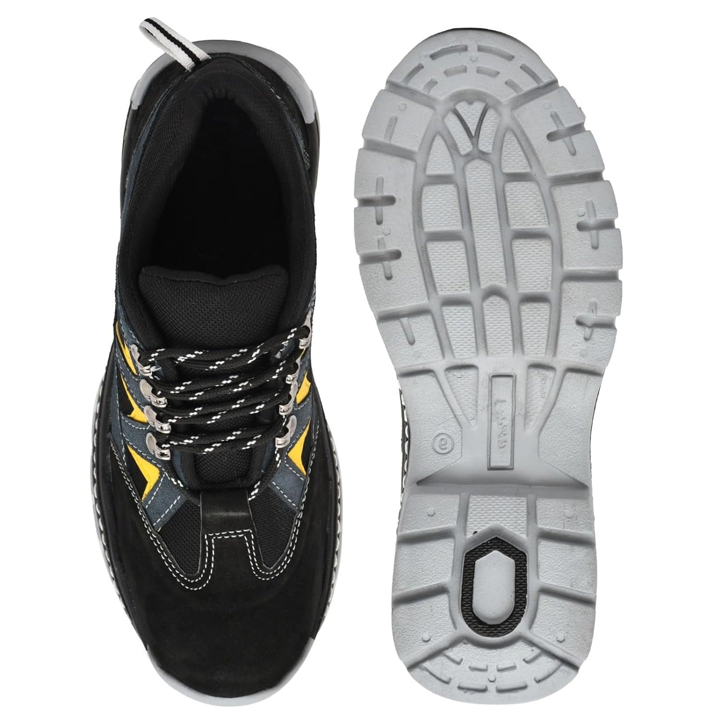 Men's real suede leather sporty safety shoes from Drpshippr, lightweight and designed for active wear, with a sleek, modern look.