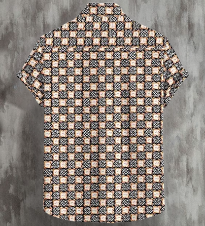 Men's Solid Slim Fit Casual Shirt, Half Sleeve Shirt