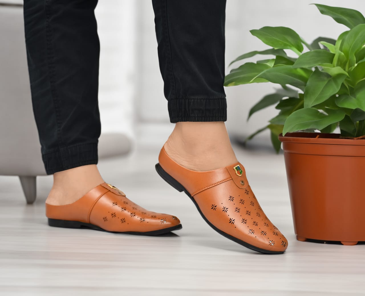 Men's stylist half loafers shoes from Drpshippr's men's collection, featuring sleek design and comfortable slip-on style.