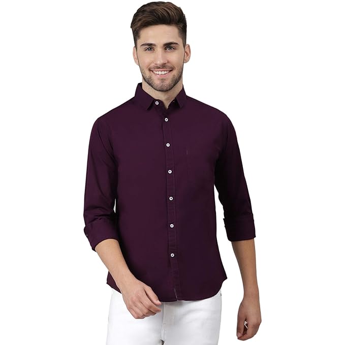 Classic White Slim Fit  Casual Cotton Shirt
