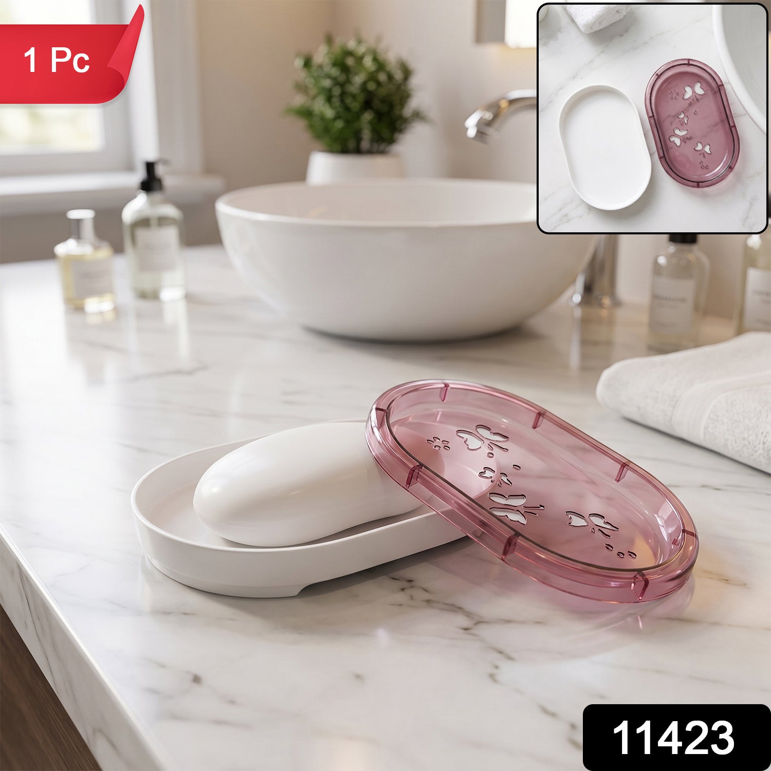 Travel Plastic Soap Case With Lid For Bathroom Home And Toiletry Kit Bag (1 Pc)