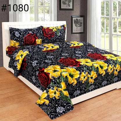 Microfiber 3D Printed Double Bedsheets