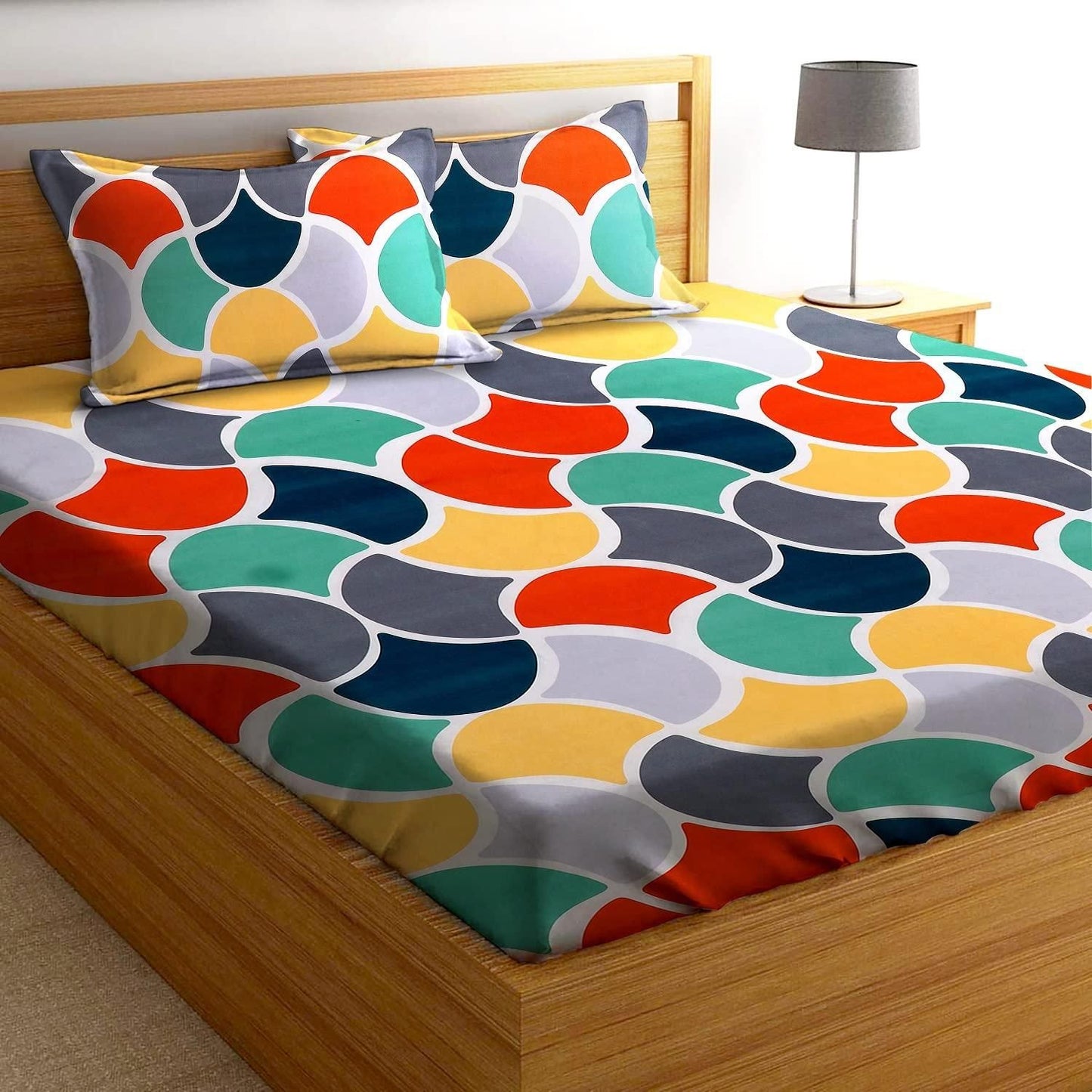 Microfiber Elastic Fitted Double Bedsheets