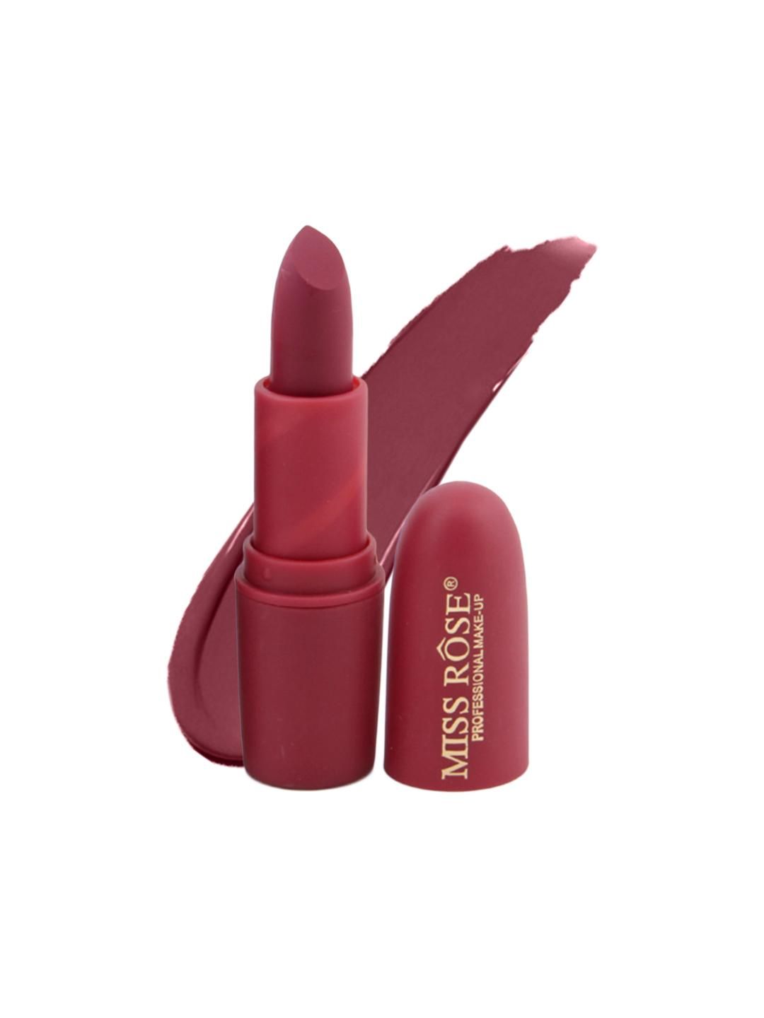 Miss Rose matte bullet lipstick in shade Chii 7301-026B, creamy formula and smooth finish, shown in sleek lipstick tube.