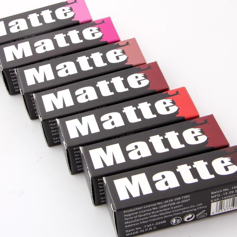 Miss Rose matte finish bullet lipstick in shade Kiss Me Stupid, vibrant pink color, displayed in a sleek lipstick tube.