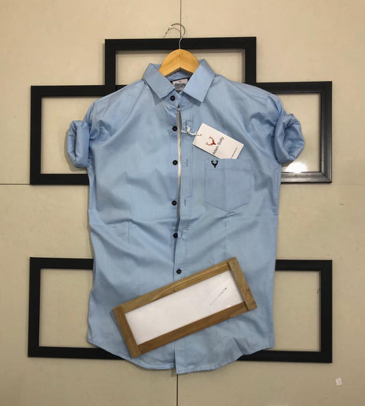 Seasons Men Blue Normal Fit Full Sleeves Shirt