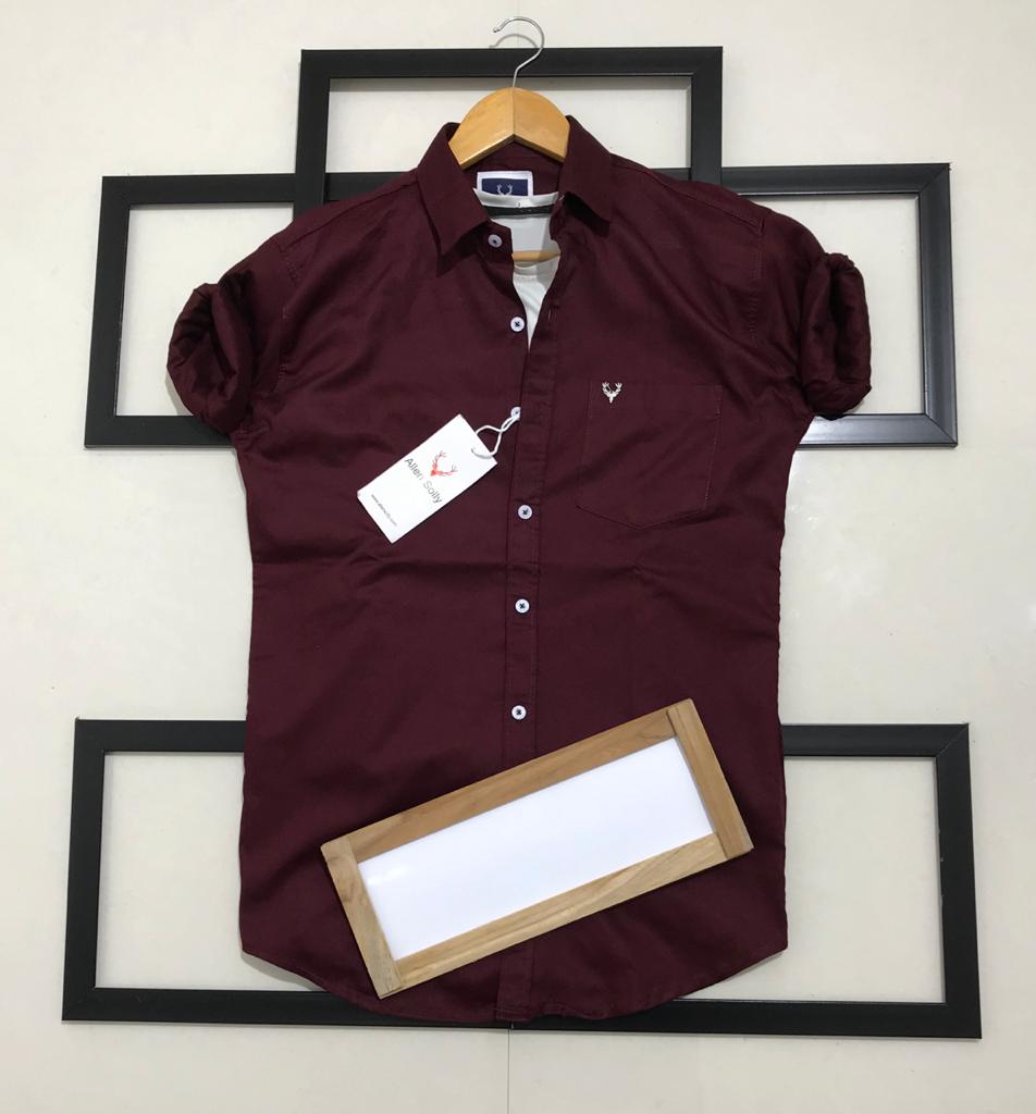 Seasons purple men's full sleeve shirt with normal fit, casual button-up design, and classic collar.