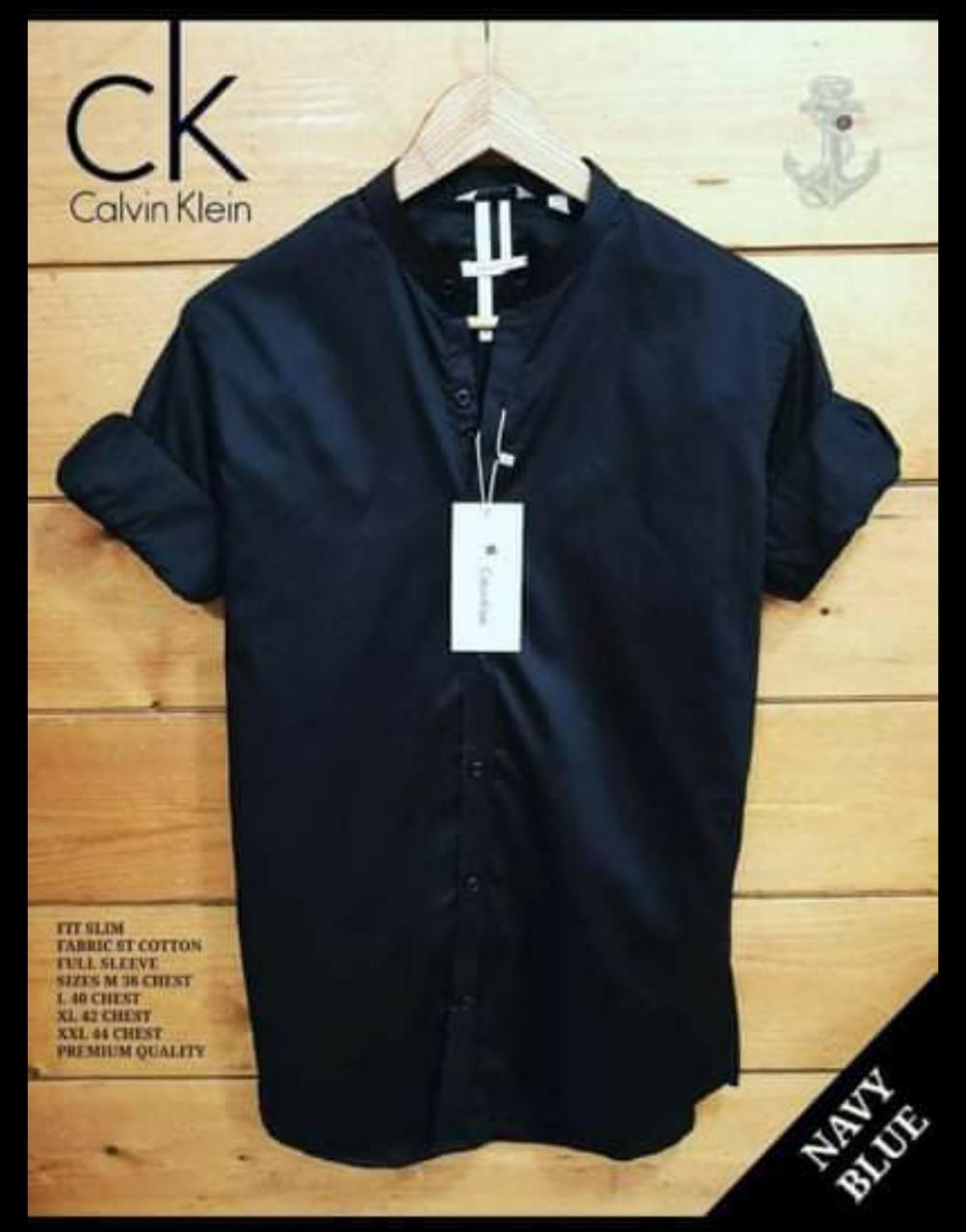 Seasons Navy Men Ben Collar Shirt