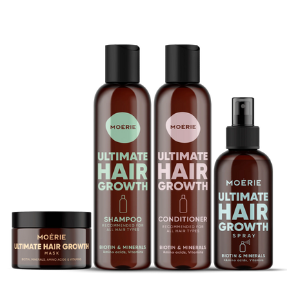 Moerie Mineral Shampoo and Conditioner Plus Hair Growth Spray Set