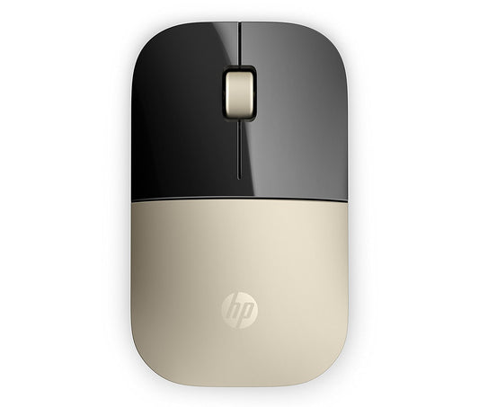 HP Z3700 /Slim form with USB receiver,16 month battery life, 1200DPI Wireless Optical Mouse  (2.4GHz Wireless, Gold, Black)