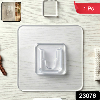 Transparent Self Adhesive Wall Hook (1 Pc)