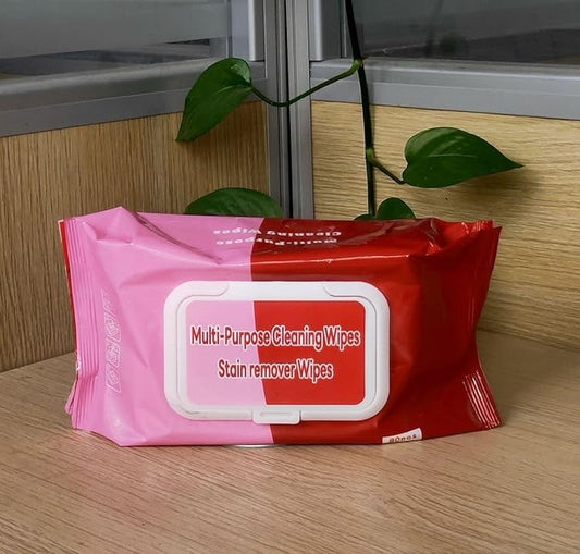 Drpshippr multipurpose stain remover wipes for home and kitchen cleaning, showing wipes with stain removal on fabric