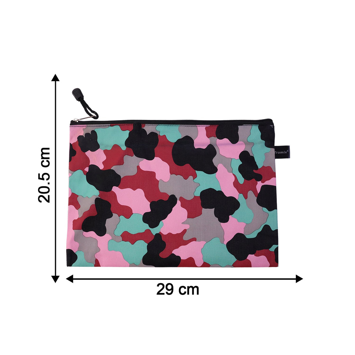 Wukusy multipurpose printed zipper storage pouch with colorful design for makeup, stationery, and travel organization.