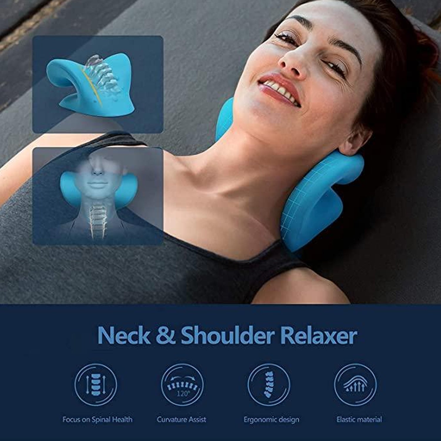 0535 Neck Relaxer  Cervical Pillow For Neck  Shoulder Pain  Chiropractic Acupressure Manual Massage  Medical Grade Material  Recommended By Orthopaedics