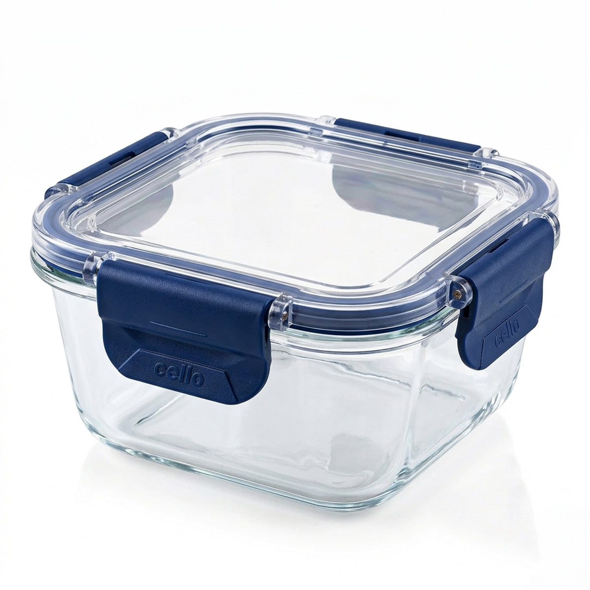 Wukusy 320ml square glass food storage container with smart lock lid