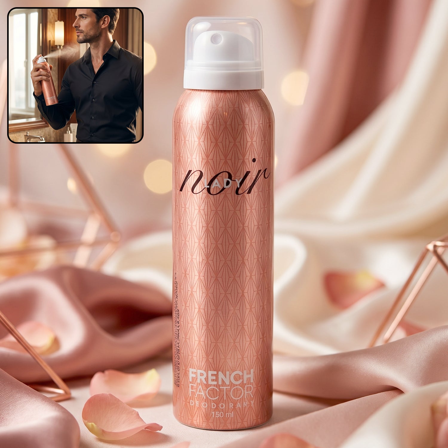 French Factor Lady Noir Deodorant Body Spray (1 Pc 150 Ml)