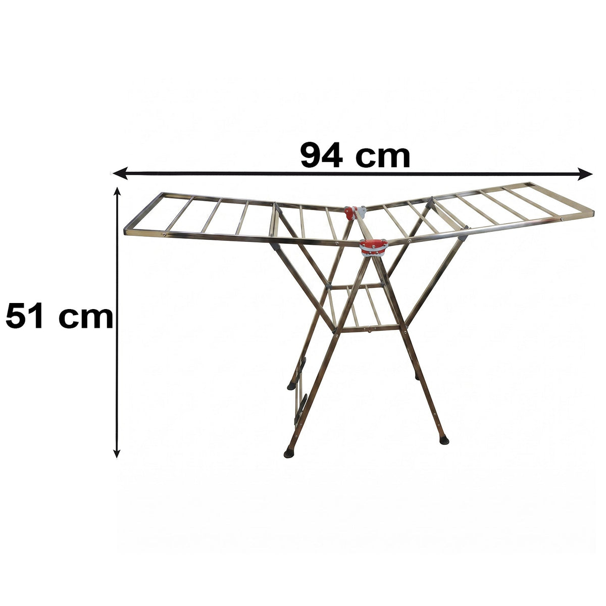 Heavy Duty Foldable Clothes Drying Rack With Wings For Indoor And Outdoor (1 Pc)