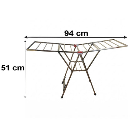 Heavy Duty Foldable Clothes Drying Rack With Wings For Indoor And Outdoor (1 Pc)