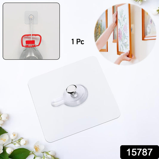 Wukusy damage-free photo frame wall hook, adhesive home and kitchen hook, mounted on wall for hanging pictures and decorations.