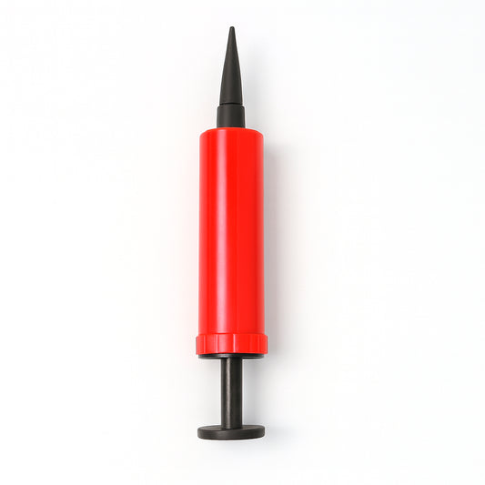 Wukusy manual dual handheld balloon air pump, 17 cm size, with two nozzles for inflating balloons efficiently.
