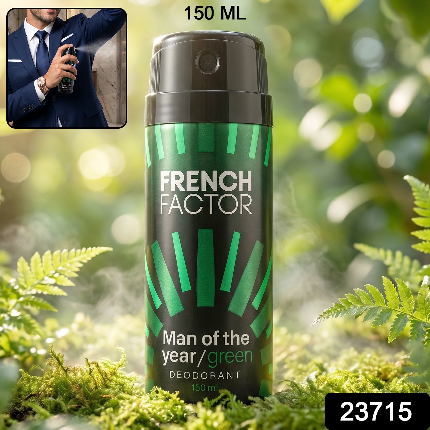 French Factor Man Of The Year Green Body Spray (1 Pc 150 Ml)