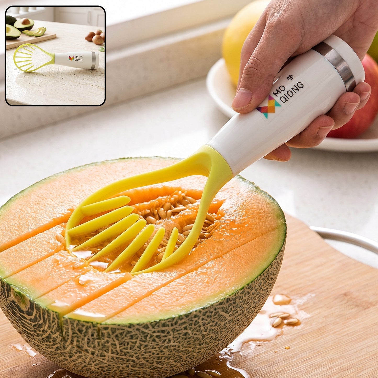 Manual Melon Slicer Cutter Tool For Watermelon Avocado And Fruits (1 Pc)