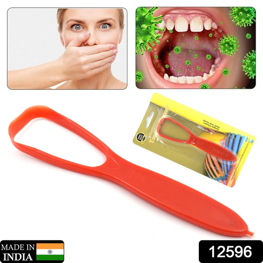 Wukusy plastic tongue cleaner with handle for kids and adults, helps remove bacteria and freshen breath for improved oral hygiene.