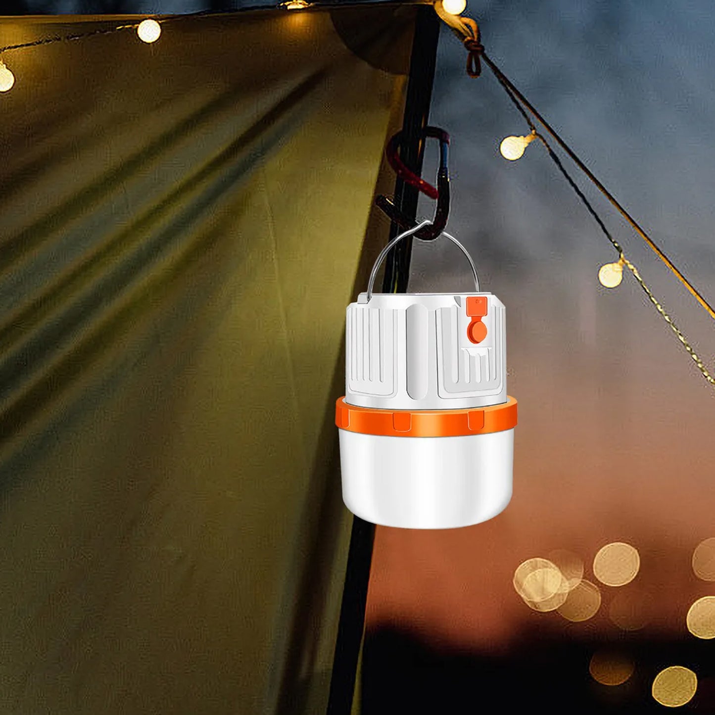 Solar Rechargeable Led Emergency Light Portable Camping Lantern Lamp (1 Pc)