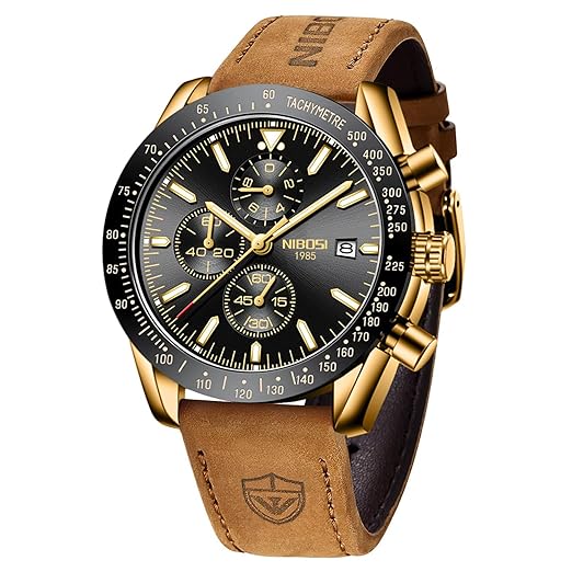 Men's Watch Analog Silicone Quartz Wrist Watch for Men Business Waterproof Sport Stainless Steel Dress Watch with